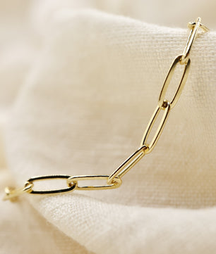 ROMALI 18K Gold-Plated Paperclip Chain Necklace