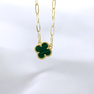 18k Gold-Plated Lucky Clover Necklace