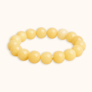 ROMALI Natural Yellow Calcite Beaded Bracelet – Stone of Joyfulness 10mm - ROMALI