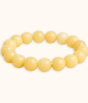 ROMALI Natural Yellow Calcite Beaded Bracelet – Stone of Joyfulness 10mm - ROMALI