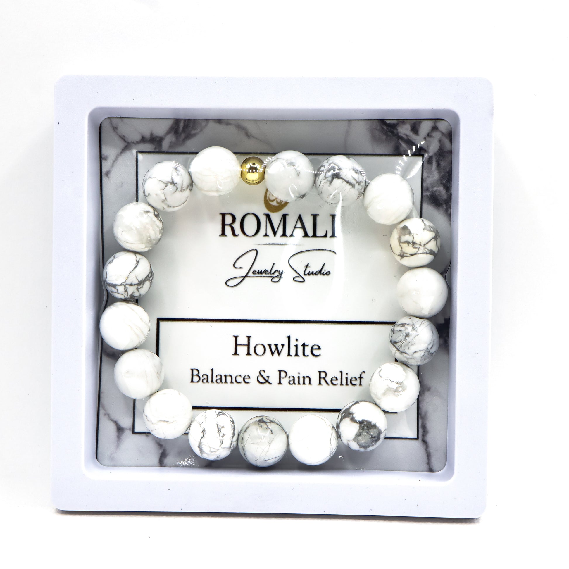 Natural Howlite Crsytal Bracelet -   balance & pain relief