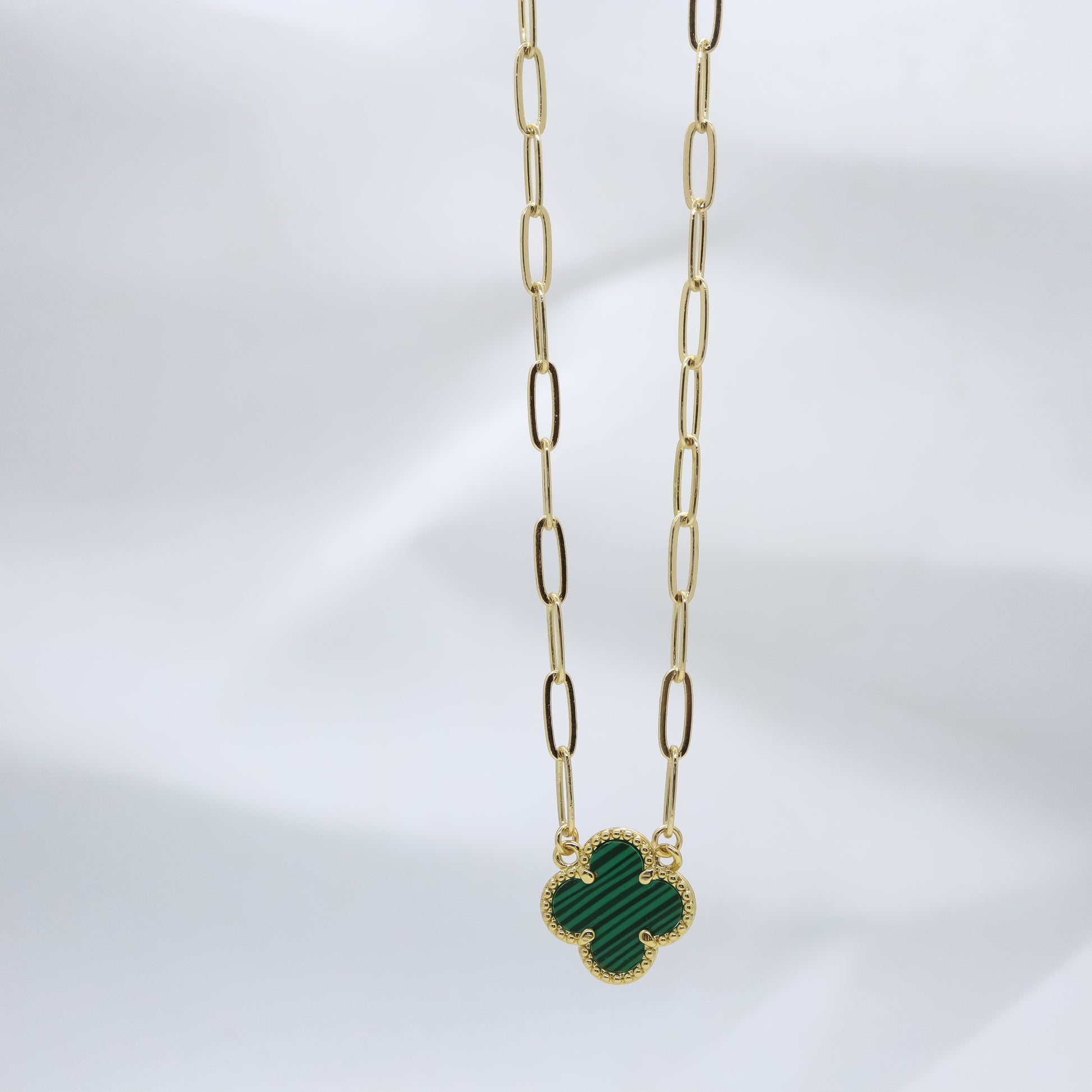 18k Gold-Plated Lucky Clover Necklace