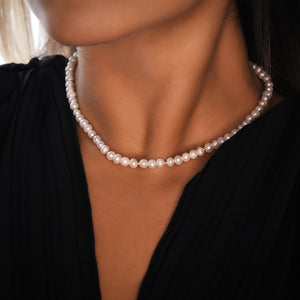 ROMALI 18k Gold-Plated Natural Freshwater Pearl Necklace - ROMALI