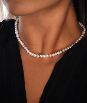 ROMALI 18k Gold-Plated Natural Freshwater Pearl Necklace - ROMALI