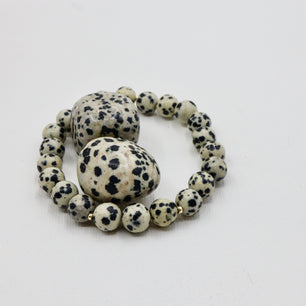 Natural Dalmatian Jasper Bracelet - 8mm