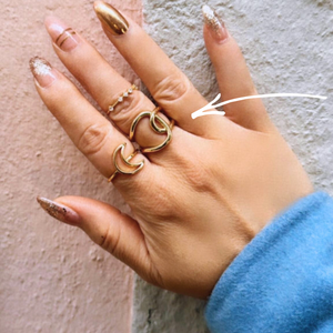 ROMALI 18K Gold-Plated Interlocking Knot Statement Ring