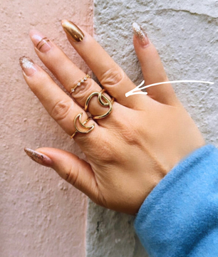 ROMALI 18K Gold-Plated Interlocking Knot Statement Ring