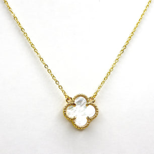 ROMALI 18k Gold-Plated Clover Dainty Chain Necklace