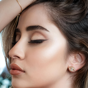 ROMALI 18k Gold-Plated Adjustable Eye Clover Bracelet - ROMALI