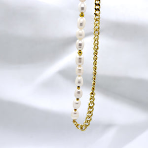 18k Gold-Plated Fusion Pearl Chain Necklace