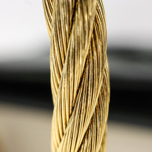 ROMALI 18K Gold-Plated Golden Cable Bracelet- Adjustable Bangle - ROMALI