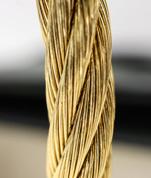 ROMALI 18K Gold-Plated Golden Cable Bracelet- Adjustable Bangle - ROMALI