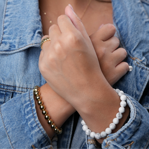 ROMALI 18k Gold-Plated Beaded Gold Ball Bracelet - ROMALI