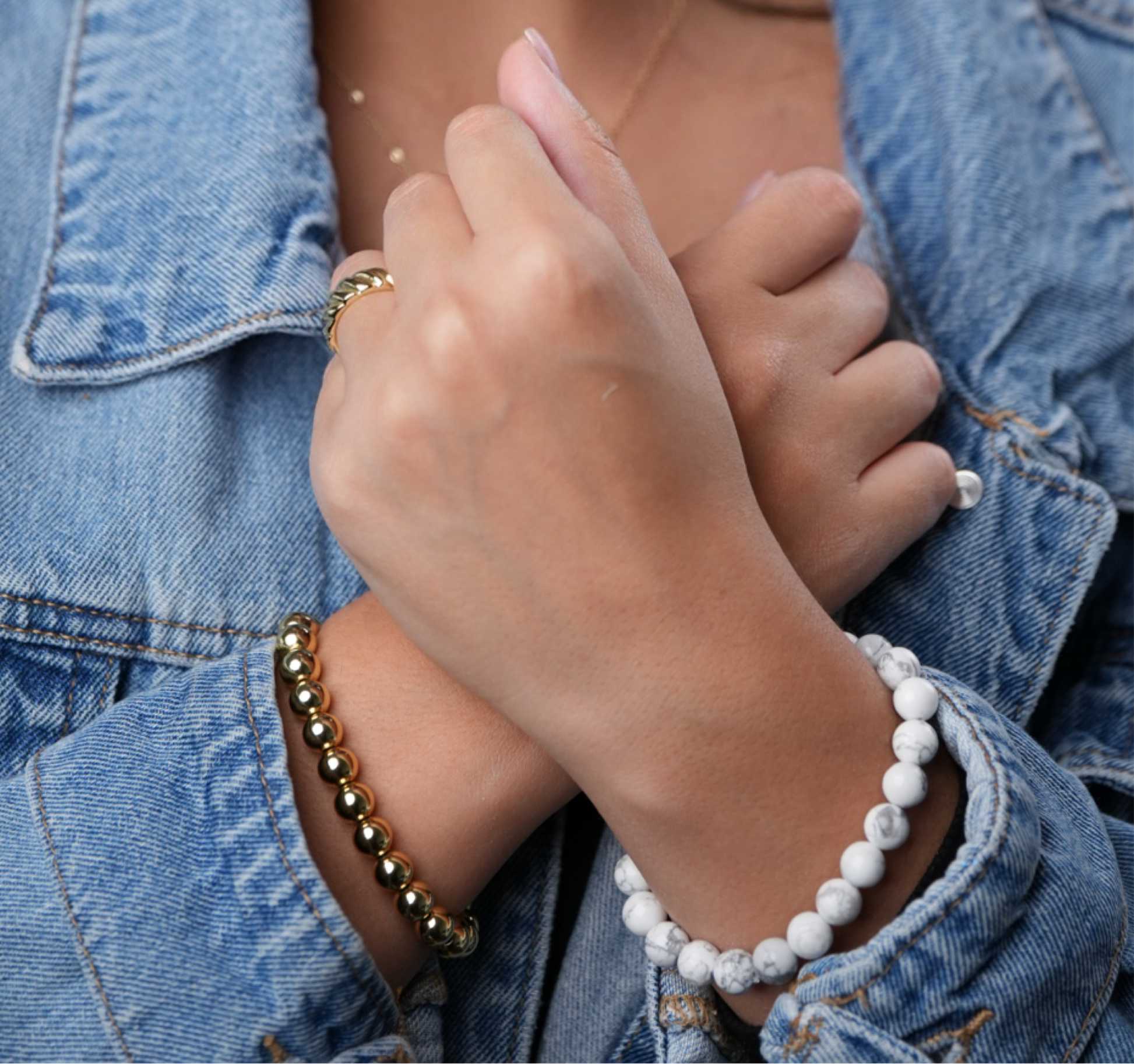 ROMALI 18k Gold-Plated Beaded Gold Ball Bracelet - ROMALI