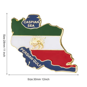 ROMALI Iran Map Enamel Pin | Gold-Plated