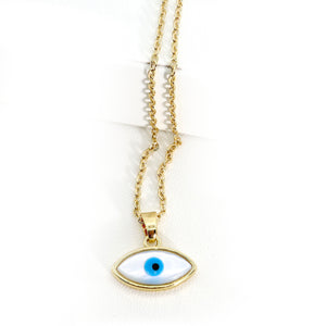 ROMALI 18K Gold-Plated Shell Eye Pendant Necklace - ROMALI