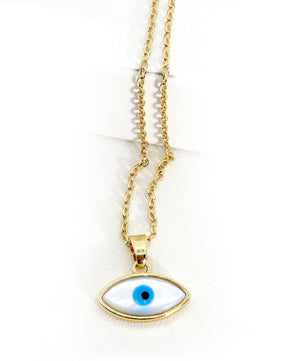 ROMALI 18K Gold-Plated Shell Eye Pendant Necklace - ROMALI