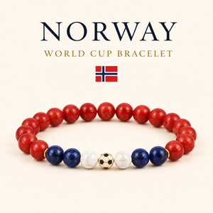 ROMALI Norway World Cup Bracelet | Red Jasper, Lapis Lazuli & Howlite | Unisex