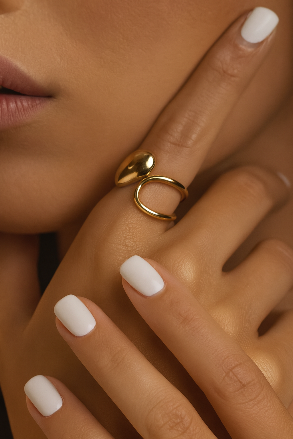 ROMALI 18K Gold-Plated Open Dome Ring
