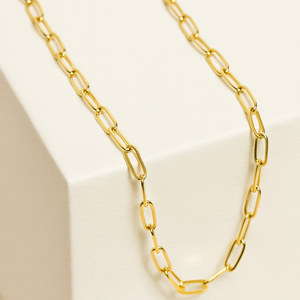 ROMALI 18K Gold-Plated Paperclip Chain Necklace