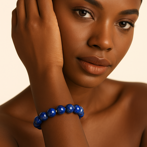 ROMALI Natural Lapis Lazuli Beaded Bracelet - Stone of Wisdom 10mm - ROMALI