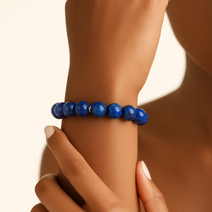 ROMALI Natural Lapis Lazuli Beaded Bracelet - Stone of Wisdom 10mm - ROMALI