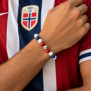 ROMALI Norway World Cup Bracelet | Red Jasper, Lapis Lazuli & Howlite | Unisex