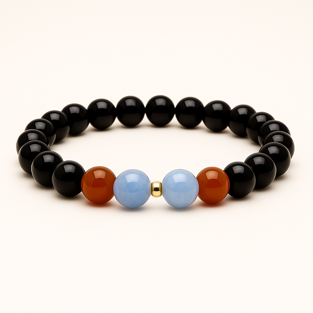 ROMALI Cancer Zodiac Bracelet - Carnelian & Aquamarine - ROMALI