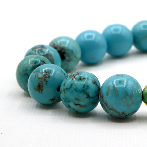 ROMALI 18K Gold-Plated Natural Turquoise Bracelet 10mm - ROMALI