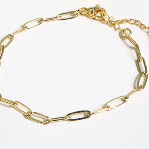 ROMALI 18K Gold-Plated Small Paperclip Bracelet - ROMALI