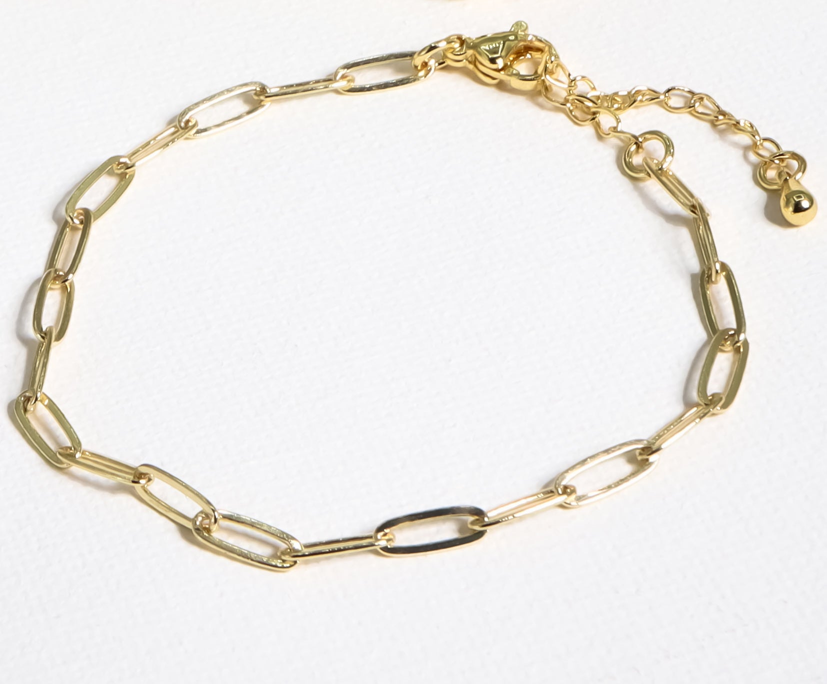 ROMALI 18K Gold-Plated Small Paperclip Bracelet - ROMALI