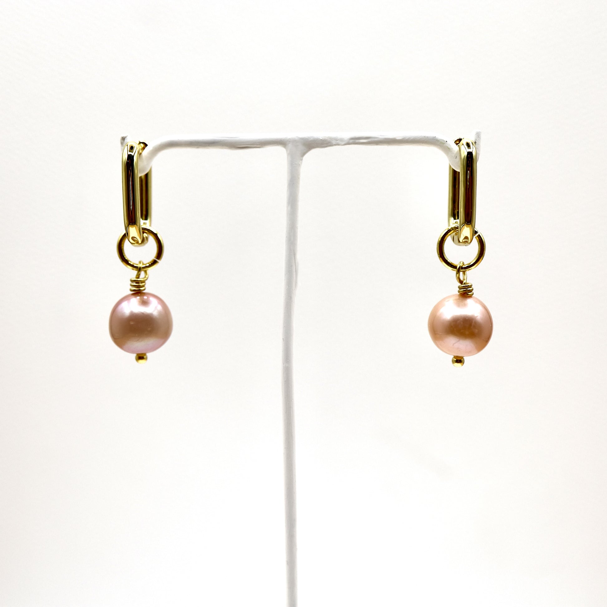 18k Gold-Plated Pink Pearl Radiance Earrings