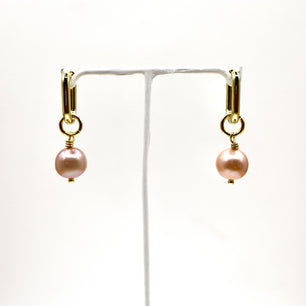 18k Gold-Plated Pink Pearl Radiance Earrings