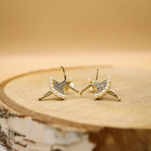 ROMALI18k Gold-Plated Ballerina Stud Earrings