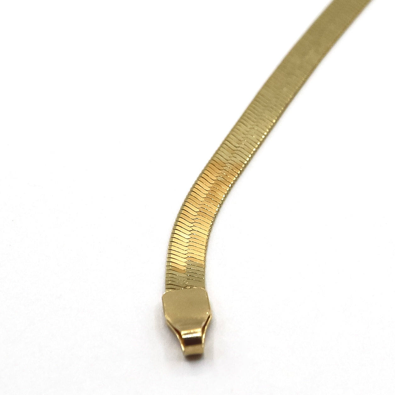 18k Solid Gold Herringbone Bracelet