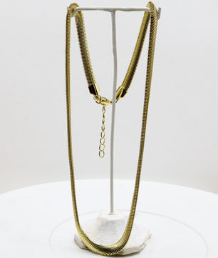 18k Gold-Plated Snake Chain Necklace - ROMALI