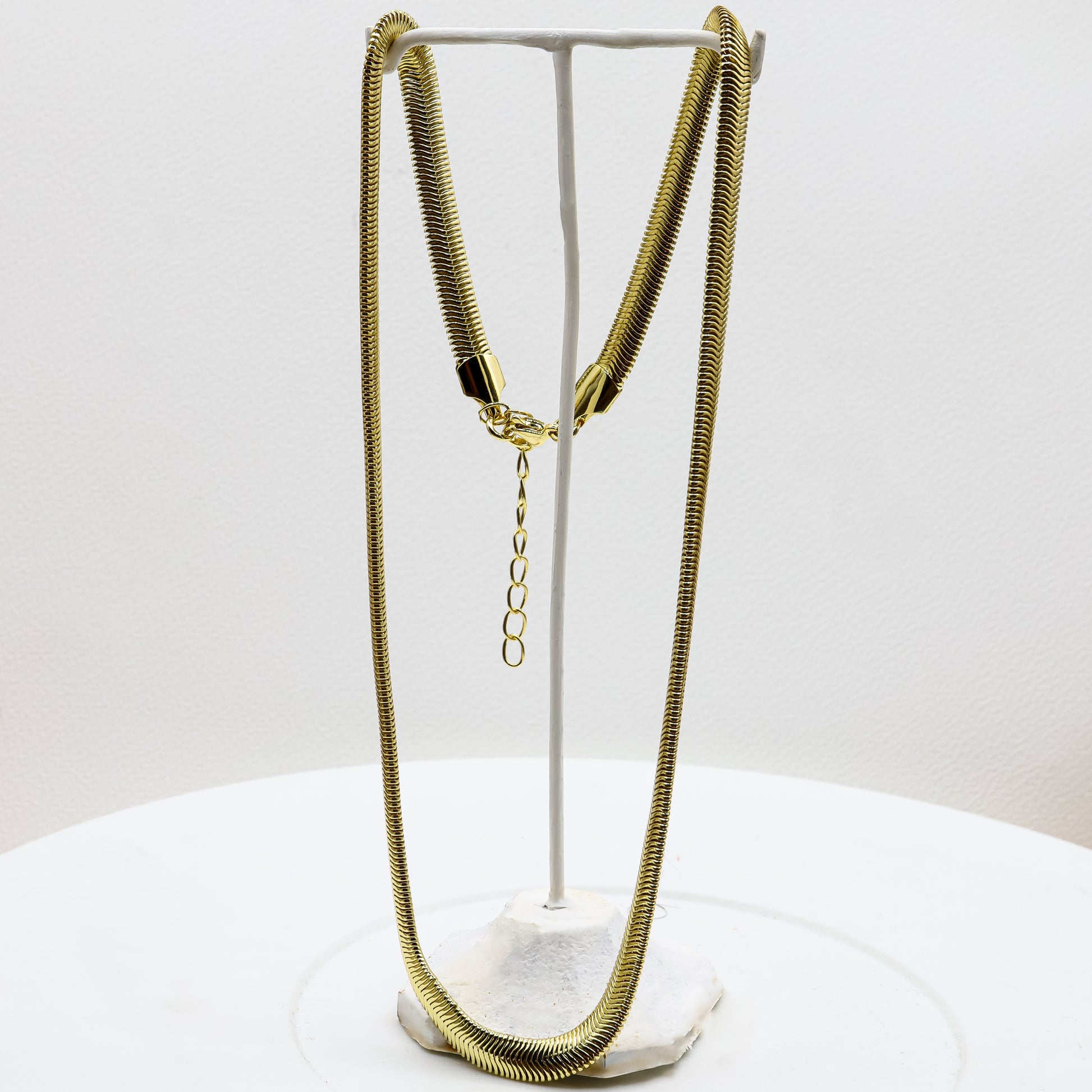 18k Gold-Plated Snake Chain Necklace