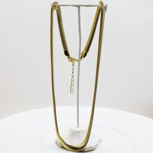 18k Gold-Plated Snake Chain Necklace