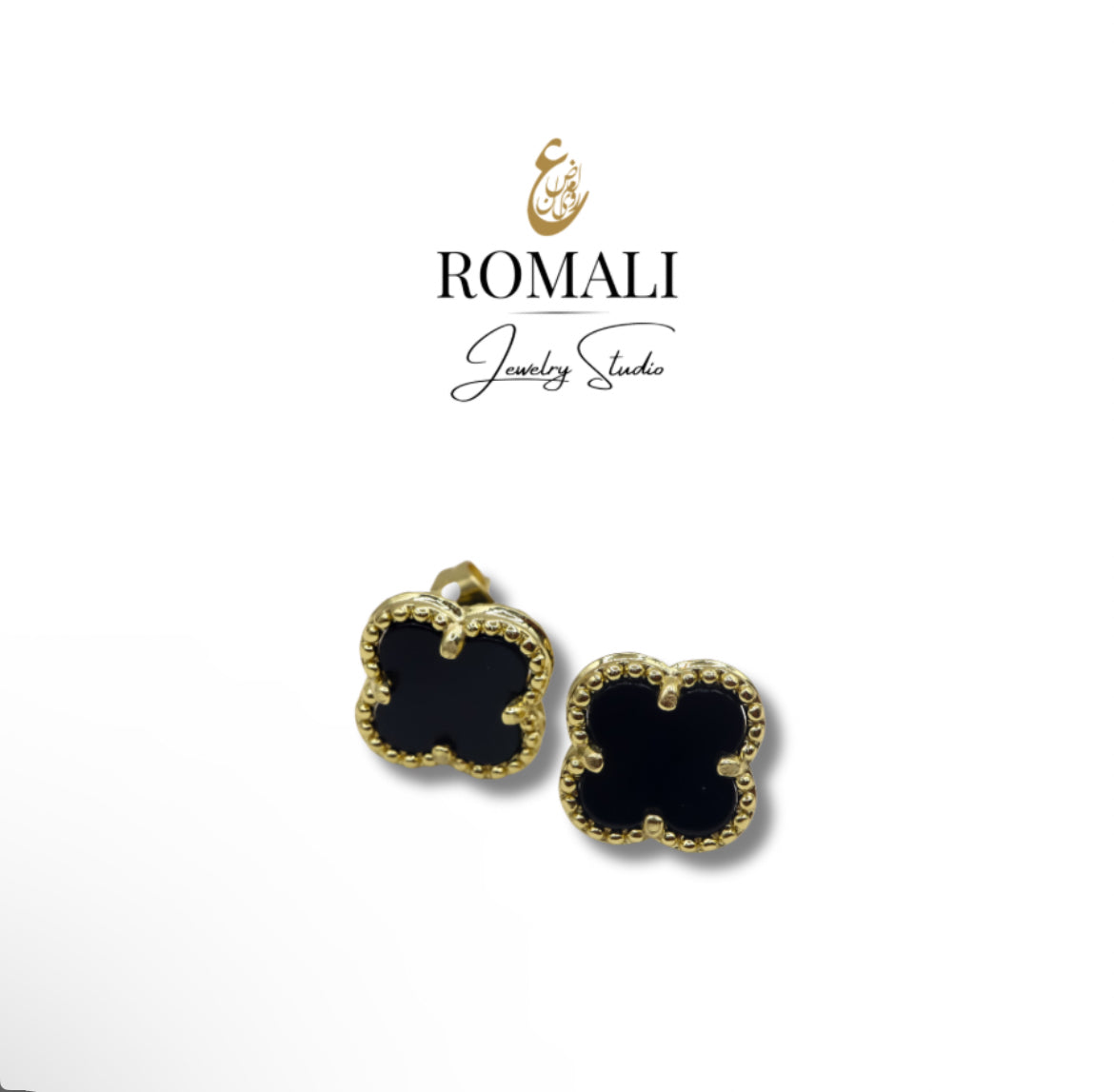 18k Gold-Plated Lucky Clover Studs