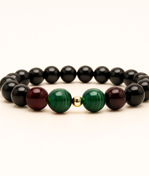 ROMALI Capricorn Zodiac Bracelet - Garnet & Malachite - ROMALI