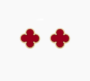 18k Gold-Plated Lucky Clover Studs