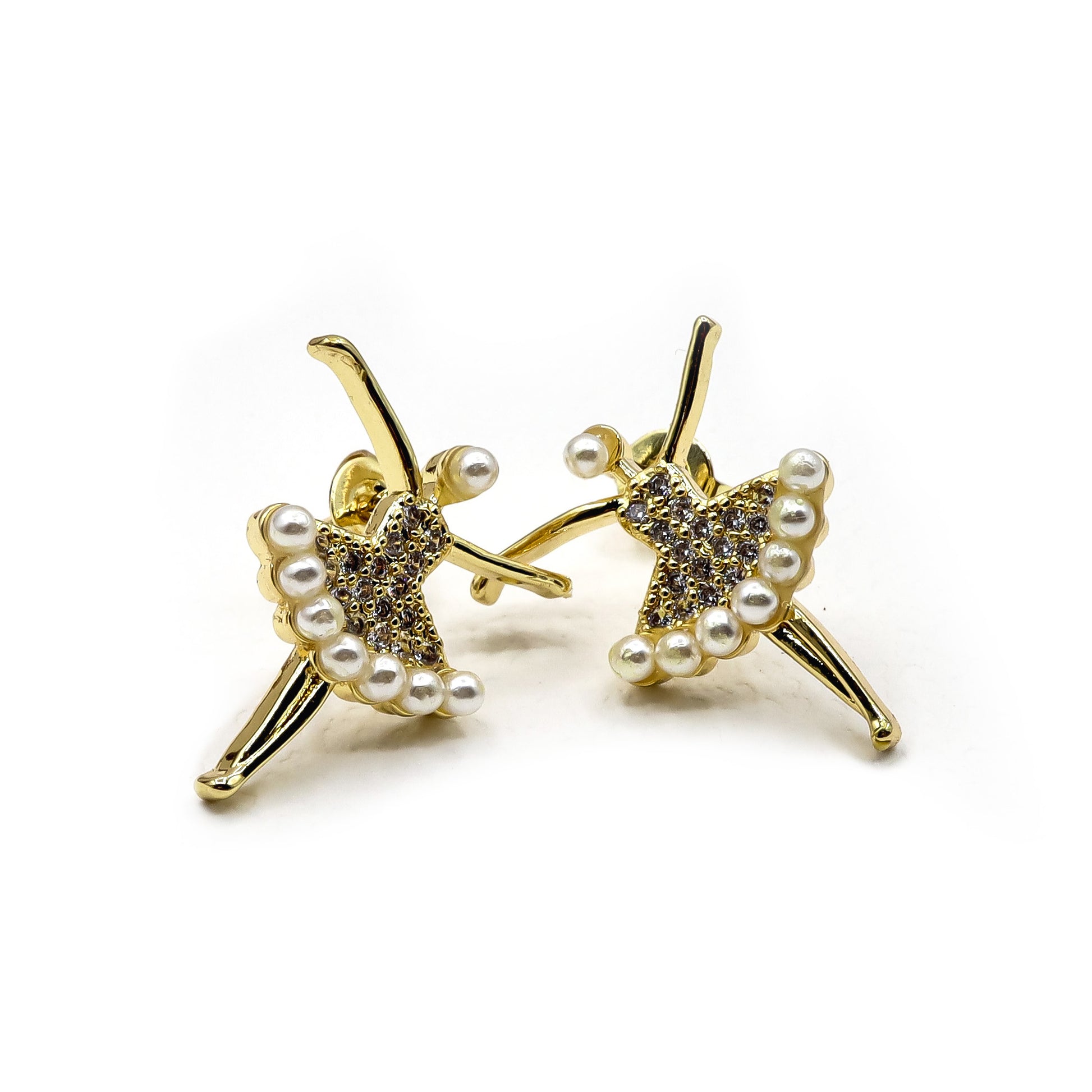 ROMALI18k Gold-Plated Ballerina Stud Earrings