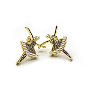 ROMALI18k Gold-Plated Ballerina Stud Earrings