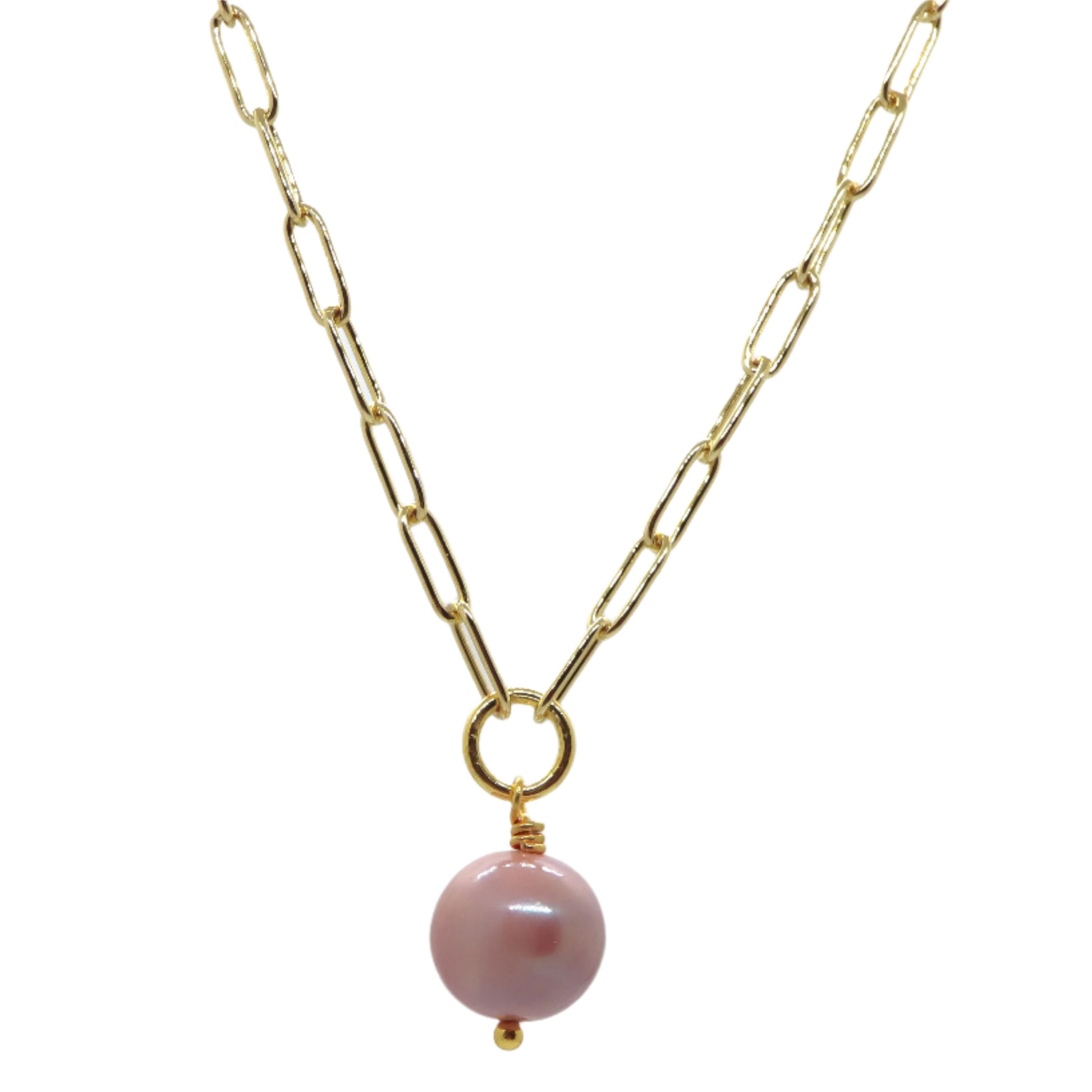 18k Gold-Plated Pink Pearl Radiance Necklace