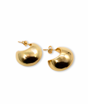 ROMALI 18K Gold-Plated Crescent Hoop Earrings - ROMALI