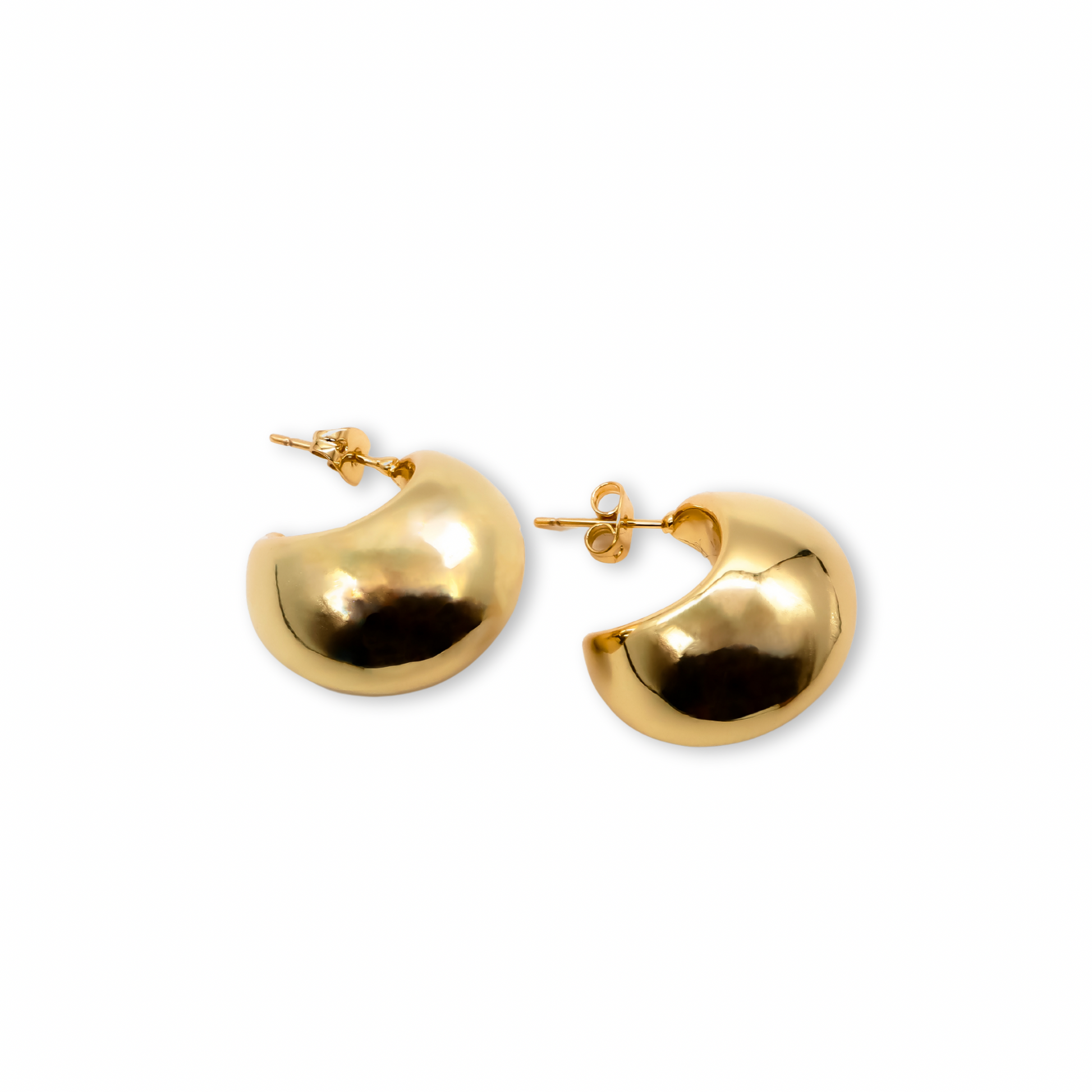 ROMALI 18K Gold-Plated Crescent Hoop Earrings - ROMALI