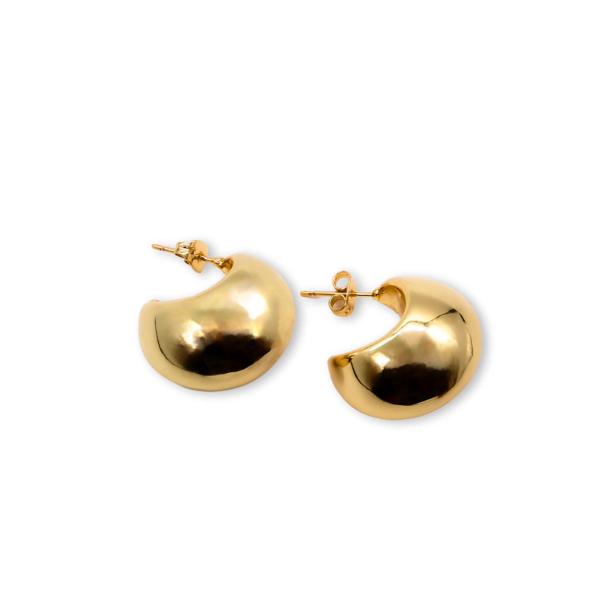 ROMALI 18K Gold-Plated Crescent Hoop Earrings