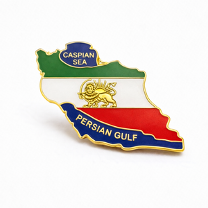 ROMALI Iran Map Enamel Pin | Gold-Plated