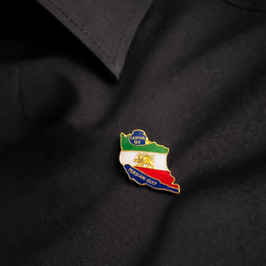 ROMALI Iran Map Enamel Pin | Gold-Plated