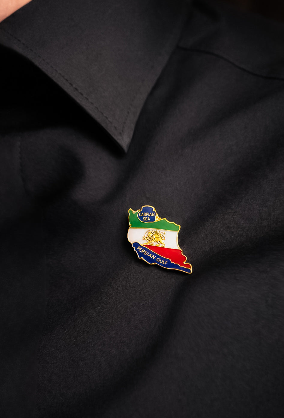 ROMALI Iran Map Enamel Pin | Gold-Plated